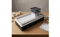 Geometric Design Garage Building Model Raised Platform Garage Scene Model Perimeter Railings Toy Display Flat Roof