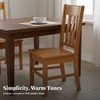 Installation-without Solid Wood Dining Chair No Assembly Required Mortise and Tenon Chair Sturdy Construction Household Furniture Hand-Polished for Homeowners, Families, Business Owners, Home, Cafe, Study Room