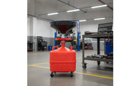 Mobile Oil Drain Cart with Funnel Portable Waste Oil Collector with Tray Heavy Duty Pan Quick Cleanup for Mechanics, Auto Technicians, Garage, Workshop