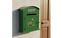 Animal Mailbox Wall-Attached Emerald Mailbox Decorative Metal Letterbox