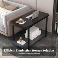 C-Shaped Rolling Table Modern Design Household Furniture With casters Sofa Tray for Apartment Residents, householders, Living Room, Small areas, Bedroom