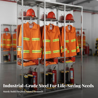 Rotating Fire Suit Rack Double-Sided Design Firefighter Gear Rack Heavy-Duty Turnout Gear Stand for Firefighters, Emergency Responders, Firehouse