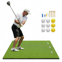 Realistic Feel Golf Hitting Mat Long-Lasting Artificial Turf Swing Mat Non-Slip Base Sports Equipment Shock Absorbing for Beginners