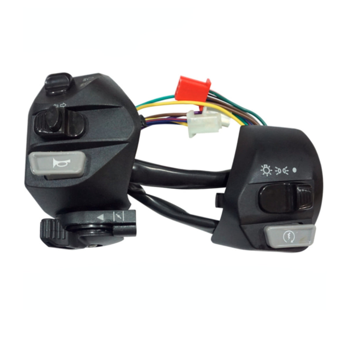 Molded Motorcycle Handlebar Switch with Wiring Harness Allall-Encompassing Handlebar Switch with Wiring Harness Easy to Install Long-Lasting for Scooter Owners
