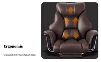 High-Back Support Reclining Chair with Footrest Thickly Padded Reclining Chair with Leg Rest Ergonomic Design Office Furniture 150-Degree Recline for Executives, Professionals, Telecommute Workers, Study Room, Rest Ping, Gaming Setup