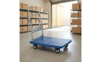 Folding Deck Cart Foldable Push Cart with Wheels Heavy Duty Flat Bed Moving Wagon for Warehouse Workers, Warehouses, Shops