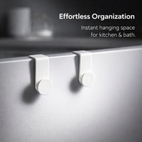 Storage Hook for Kitchen Organization Over the Door, Single for Students and Home Use, No Drill the Towel for Closet