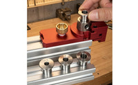 2 Pieces Drilling Guide Sleeve Aluminum Alloy Drill Guide Bushing Jig Bushing with Flange Knurled Hardware Machined