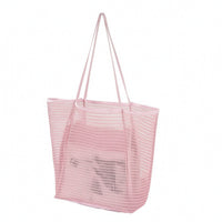 Reinforced Mesh Bag with Inner Pocket Spacious Mesh Tote Bag Transparent Breathable for Women, Swimmers, Beach, Pool, Gym, Travel