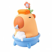 Capybara Soap Dispenser Floral Ornament Animal Soap Dispenser Green Leaves Washroom Item