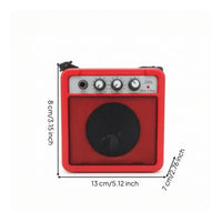 Mini Guitar Amplifier Powered Portable Practice Amp 5W Guitar Amplifier with Strap for Guitarists, Students