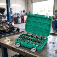 21 Pieces Socket Wrench Set Portable Socket Set Polished for Mechanics