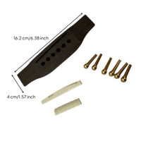 Wooden Guitar Bridge Assembly Replacement Acoustic Guitar Bridge Sturdy Hardware Long-Lasting for Guitarists