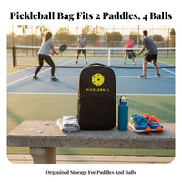 Pickleball Paddle Bag Waterproof Pickleball Racket Case Crossbody Racket Bag Wear-Resistant Large Capacity for Travel