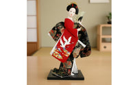 Geisha Doll Traditional Traditional Japanese Doll Decorative Statue for Art Lovers, Shelf Display