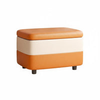Multi-Functional Storage Ottoman sturdy Wood Legs Upholstered Storage Cube Comfortable Padded Top Household Furniture Space-Saving Design for Apartment Dwellers, Interior Designers, Entryway, Living Room, Bedroom, walk-through Closet