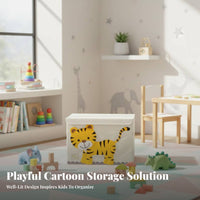 Foldable Toy Container With Lid Organizer storage container Child-Safe Design for Parents