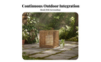 sturdy Wood Frame 4-Piece Woven Patio Set Weather-Resistant exteriordoor Furniture Modern Aesthetic Conversation Group Low Maintenance for Hospitality Businesses, Entertainers, Balcony, Courtyard, Garden, rearyard