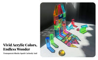Rainbow Acrylic Blocks Quality Light and Shadow Toy Educational Geometric Shape Blocks for Kids, Young