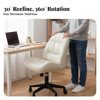 Light Luxury Design Upholstered Caster Chair Height Adjustable Upholstered Rolling Armchair Ergonomic Backrest rotating Seat Modern aesthetic for Home Workers, Students, Adults, Study Room, Bedroom