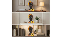 Woman Bust Sculpture African-Influenced Female Bust Sculpture Decorative Lady Figurine for Home Stylists, Art Collectors, Living Room, Entryway Table
