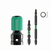 Diamond-Textured Grip Telescopic Socket Adapter Metal Body Electric Wrench Adapter Locking Pin Socket Converter Chuck Included Bits