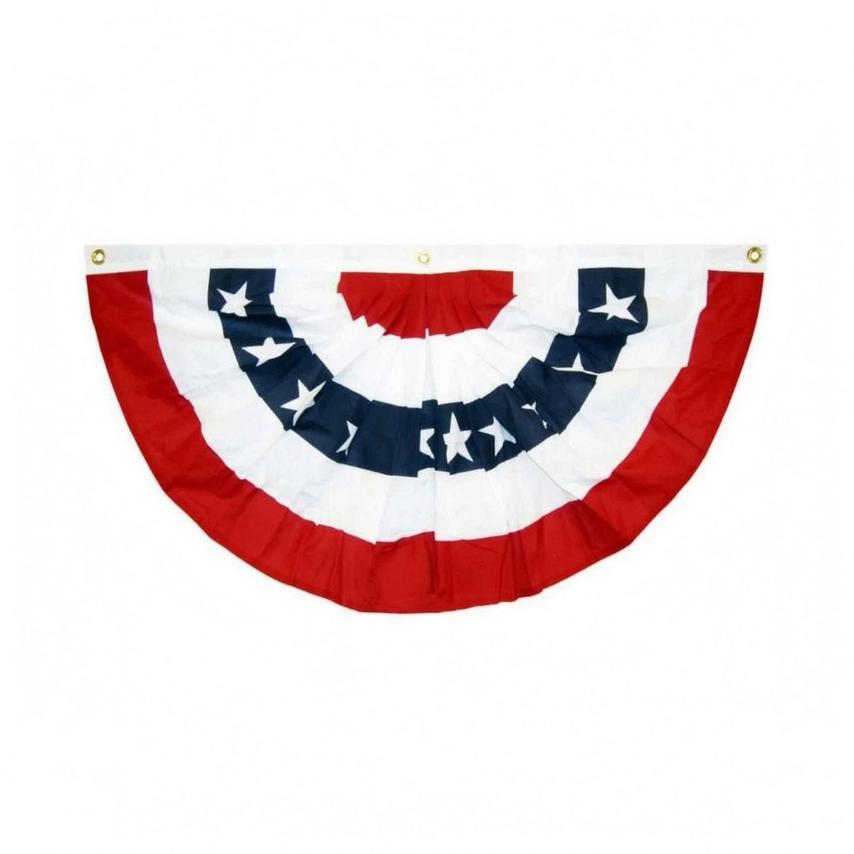 Half Round Fan Banner Outdoor Decoration Patriotic Fan Banner Easy to Hang Home Decor for Yard