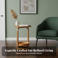 Light Luxury Feel Round Side Table Vintage design Round Tripod Table Mid-20th Centuryera Modern Design Nightstand space-efficient Size for Apartment Dwellers, Homeowners, Students, Bedroom, Small Spaces, Living Room, perusing corner