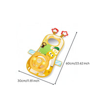 Padded Car Seat Toy with Hanging Toys Interactive Car Seat Toy with Mirror Sensory Hanging Activity Board Colorful for Toddlers