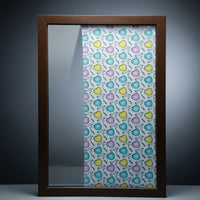 Window Film Privacy with Floral Pattern, Frosted Window Film for Home Office, PVC Privacy Film and Window Frosting Film, 60cm Width x 1m Length