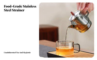 Glass Tea Infuser Pot Heat Resistant Single Serving Tea Brewer Compact Design