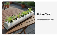 Space-Saving Railing Planter Box Multi-Functional Flower Pot Decorative Hydroponic System Creative Design for Apartment Dwellers, DIY Decorators, Balcony, childergarten, Windowsill, Patio