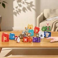 20 Pieces Educational Animal Matching Toy Colorful Number Matching Toy Learning Interactive for Toddlers, Playroom, Preschool