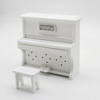 1:12dollhouse  miniatures食玩diy模型仿真迷你微缩白色木制钢琴