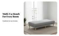 Space-Saving End-of-Bed Sleeper Bench Multi-Purpose Daybed adaptable Design Accent Seating Upholstered for Renters, Apartment Dwellers, Homeowners, Balcony, Living Room, study corner corner, Entryway