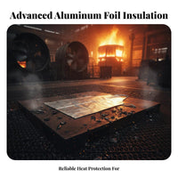 Aluminum Foil Apron Spill-Resistant Heat Resistant Apron Retardant Work Smock for Foundry Workers, Welders, Smelting, Metal Joining