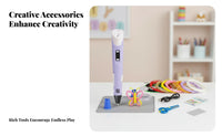 ScreenScreenless Fun 3D Printing Pen Sparks Creativity 3D Doodle Pen Easy to Use Handheld Model Creator Safety-Focused Design for Art Students, Artists, Hobbyists, DIY Projects, Home, School, Playroom