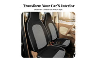 Breathable Full Wrap Car Seat Cover Set Tailored Fit Full Vehicle Seat Cover Set Wear-Resistant Automotive Accessory Cooling Sensation for Drivers, Daily Commute, Road Trips