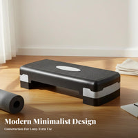 Non-Slip Surface Aerobic Step Platform Multi-Functional Workout Step Board Portable Cardio Exercise Stepper Space-Saving Design for Children, Beginners, Office