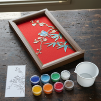 原创掐丝珐琅diy手工材料包景泰蓝非遗手作好寓意摆台画中国风