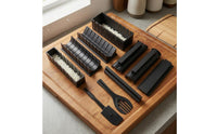 10 Pieces Hand Tools Sushi Making Kit Rectangular Rice Mold Set for Home Kitchen