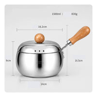 Milk Pot with Lid Food-Grade Milk Pot Compact for Singles, Parents