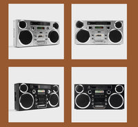 Retro CD Boombox with Bluetooth, Cassette, Radio, HIFI