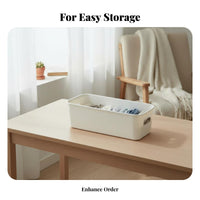 3 Pieces Compartmentalized Compartment Organizer Set Customizable Compartments Household Storage Space-Saving Design Desktop Container adaptable for Office Workers, Makeup lovers, Drawer, Bedroom, Closet, Vanity