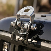 Hood Light Bracket Adjustable Hood Clamp No-Drill Bracket Heavy-Duty Clamp-on Mount Universal for off-Roaders, Camping