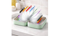 14 Pieces Travel Capsule Holder Organizer Waterproof Clear Capsule Holder Impact-Resistant   Bag