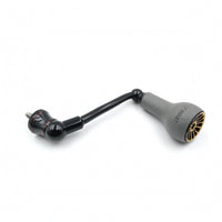 Gray Grip Knob Fishing Reel Handle Arm Gold End Cap Aluminum Reel Handle 63 Mm Metal