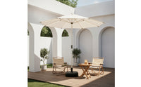 Patio Umbrella with LED Lights Bi-colorColor Outdoor Umbrella with LED Lights Lighted for Homeowners, Cafe Owners, Backyard, Poolside