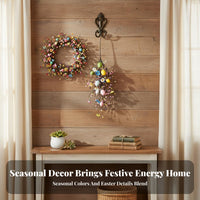 Easter Door Hanger Festive Pastel Egg Door Hanger Thoughtful Gift Artificial Easter Decoration for Home Embellishers, Homeowners, Cabinet, Mantel