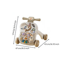 Adjustable-Speed Baby Learning Stroller Four-Wheel Base Push Stroller Toy Triangular Support Walking Coach Molded Details for Young Children